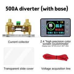 2.4 inch Voltage Current Capacity Meter Battery Coulometer DC 8-100V