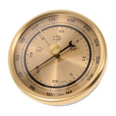Decorative Manual Pressure Meter With Heat Moisture Indicators Golden Border