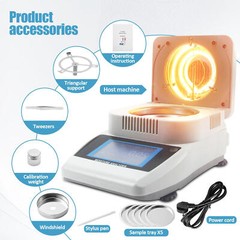 Lab Moisture Analyzer Rapid Moisture Tester Halogen Heating Moisture Meter 110V