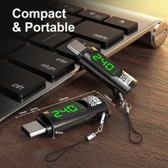 3 Pack 240W USB C Adapter with Digital Display,Voltage Current Power Meter Te…