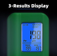 LCD Digital Thickness Gauge Car Coating Paint Film Depth Tester Fe/NFe Probe