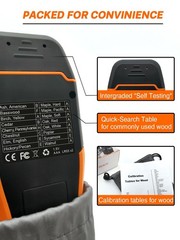 Digital Pin Type Wood Moisture Meter Detector 2 Mode 8 Calibration Orange