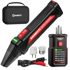 KAIWEETS Circuit Breaker Finder Tool Kit, GFCI Outlet Tester with Dual-Sided LED