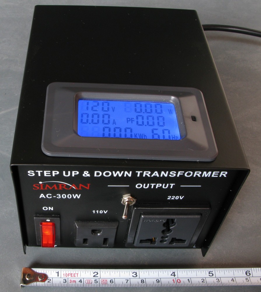 Universal Transformer and AC Power Meter (40 Vac to 265 Vac, 45-65 Hz)