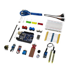 Breadboard and Components Kit with RGB LED Thermistor Photoresistor and Cables