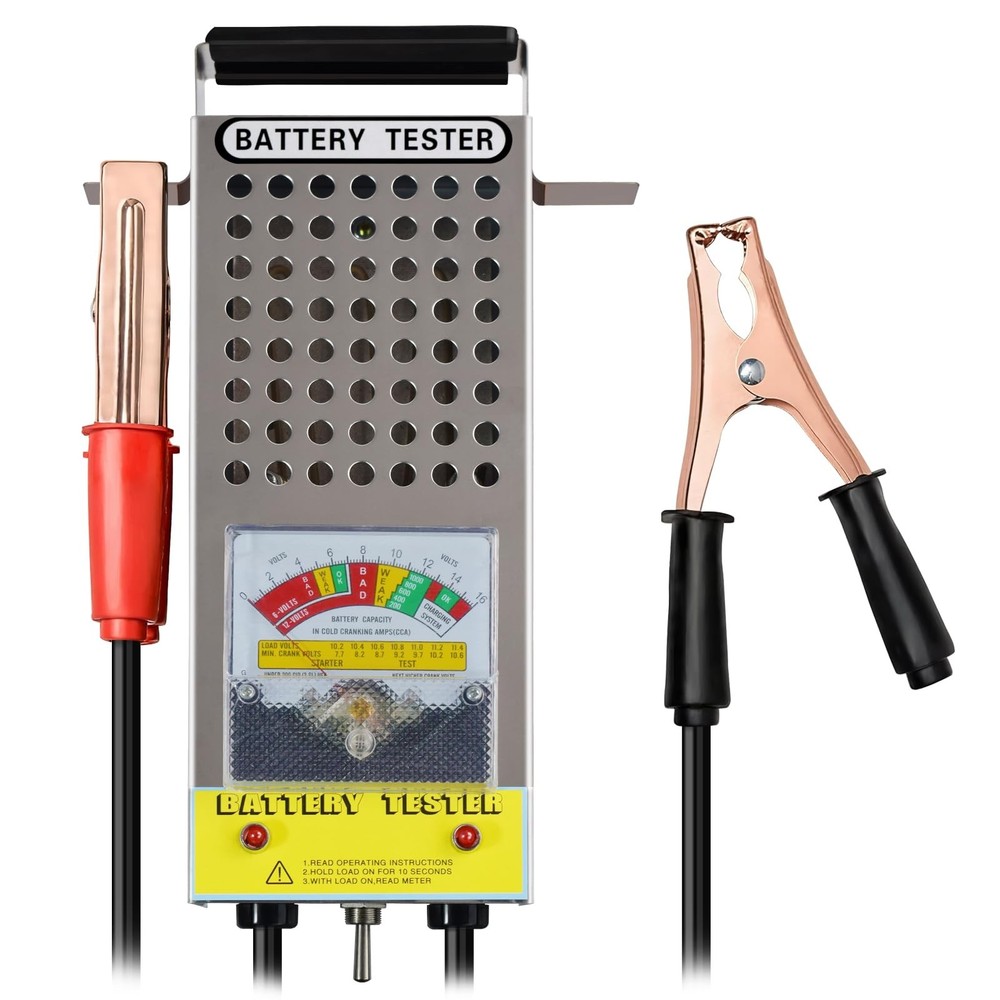 Battery Load Tester 6V 12V, Car Battery Load Tester with Voltmeter and Clamps…