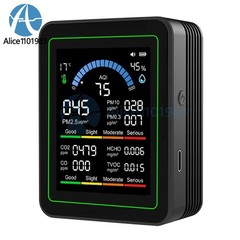 10-in-1 Air Quality Detector PM2.5 PM10 PM HCHO TVOC CO CO2 Formaldehyde Monitor