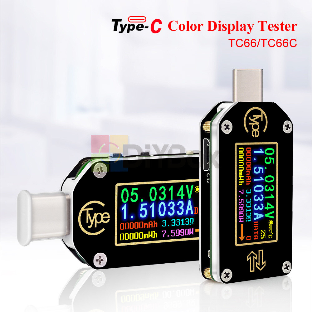 TC66/TC66C Type-C PD Trigger Voltmeter Ammeter Voltage Current Meter USB Tester