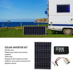 220W Solar Kit RV Camping Off-grid Power Waterproof Design ABS Material