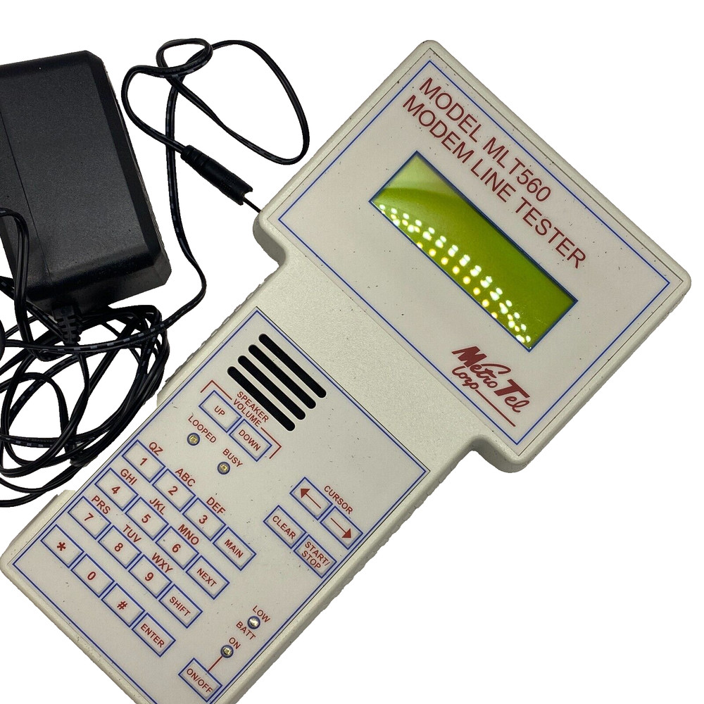 METROTEL MODEL MLT560 MODEM LINE TESTER W/CONDOR D12-10-1000 W/COVER 🎯