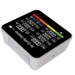 Portable 9-in-1 Air Quality Monitor PM2.5/1.0/10 CO2/TVOC/HC HO Wide Application