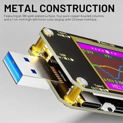 USB Tester Type-C PD 2.4″ Digital Voltmeter Ammeter Volt Trigger Durable Tool