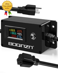 20A 125V AC Power Meter, NEMA 5-15P to NEMA 5-20R Outlet Monitor, Multifunction
