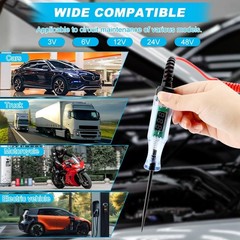 Automotive Circuit Tester, Automotive Test Light with 3-48V LED Digital Displ…