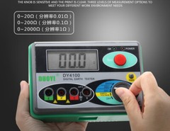 DY4100 Resistance Tester Meter Digital Earth Ground Tester 0~20/200/2000Ω NEW