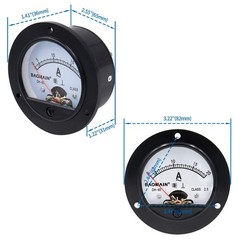 DH-65 Round Shaped AC 0-20A Analog Panel Meter Ammeter Gauge