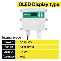 Transmitter CO Detector QT-10Y Wall Mounted Industrial Sensor Monitoring Device
