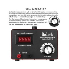 Beleeb C15 Multiple Voltage Battery Charger 6V 8V 12V 24V Lead-Acid LiFePO4 L…