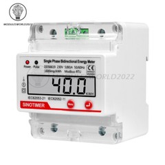 4P Single-Phase Multifunction LCD Electric Energy Meter RS485 Modbus 230V 80A