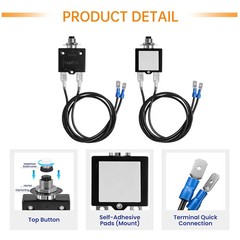 2-Pack 3 AMP 5 AMP Push Button Resettable Fuse Kit, HVAC Circuit Tester Tool for