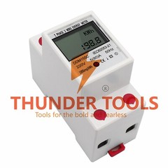 Thunder Tools LCD Digital Display Single Phase DIN-Rail Energy Meter 5-80A