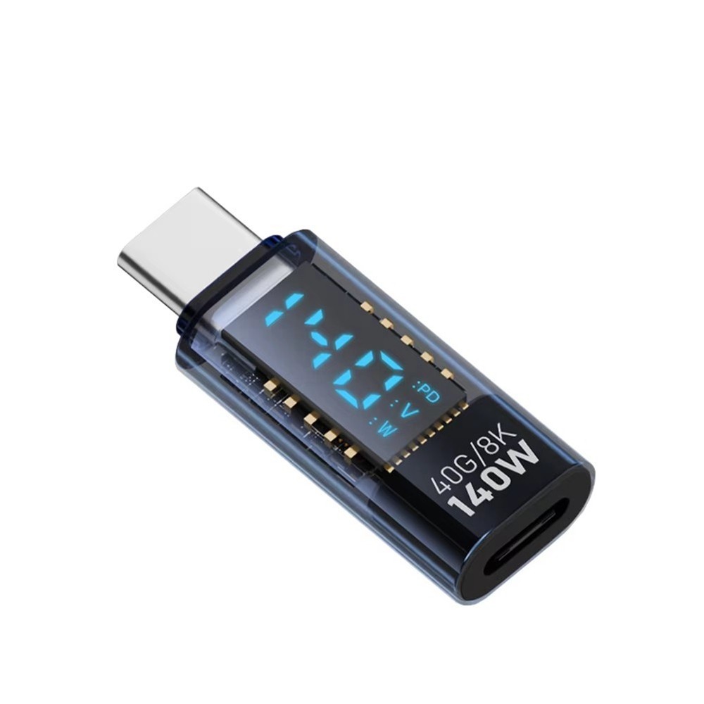 USB C Adapter LED Wattage Display 140W 40Gbps 8K USB C Extension PD3.1 Type5636