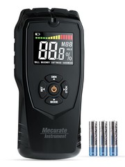 Non-contact wood moisture meter with 4 measurement modes and 9 density settings