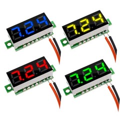 4 Pack 0.28 Inch Mini Digital Voltmeter, LED Display Voltmeter, Measuring Range D…