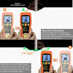 7-in-1 Handheld Detector for Studs Joists Metal Pipes Live Wires Timber