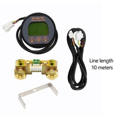 DC 0-50A 100A 350A Waterproof Battery Indicator Voltmeter Coulomb Meter 1/5/10m