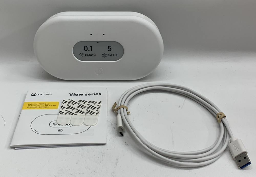 Airthings 2960 View Plus – Battery Powered Radon & Air Quality Monitor PM, CO2