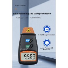 Digital Tachometer DT-2234C+ with 6MHz Quartz Oscillator for RPM Accuracy