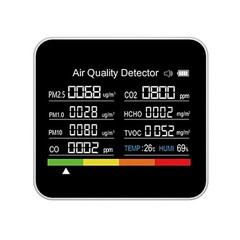 1PC Home Safety Air Quality Monitor 9-in-1 Detector Multi-Pollutant Detection