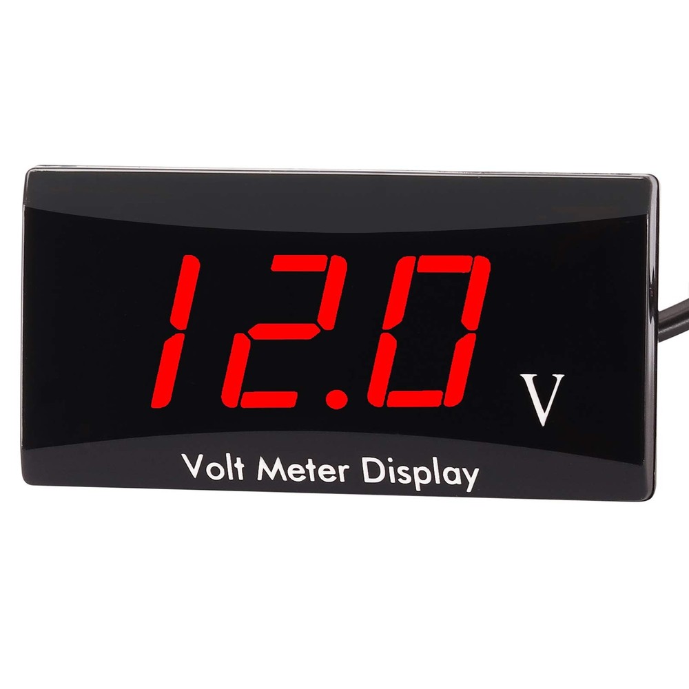 [Upgraded Version] Kinstecks Motorcycle Voltmeter DC 12V Digital Voltmeter Ga…