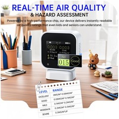 FNIRSI Air Quality Monitor Touchscreen Formaldehyde Detector TVOC Temp Tester