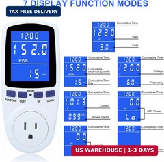 Upgraded Watt Power Meter Plug Home Electrical Usage Monitor Consumption, Energy