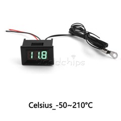 DC4-28V 0.36 inch Digital Temperature Meter Thermometer NTC 3950 Sensor Probe