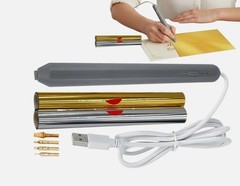 Hot Foil Pen Foling Set Deco Art Foils 4 Metal Tips Gold Silver Metallic Foil