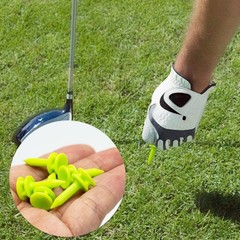 Plastic GolfTees, 25mm, Small, Green, 100 Count
