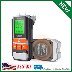 Dr.meter Wood Moisture Meter, 2 in 1 Pin & Pinless Moisture Tester, Digital Damp