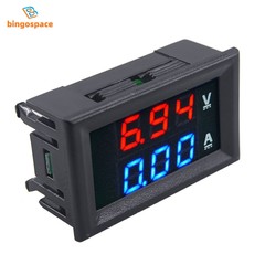 DC 100V 100A Voltmeter Ammeter Blue + Red LED Dual Digital Volt Amp Meter Gauge