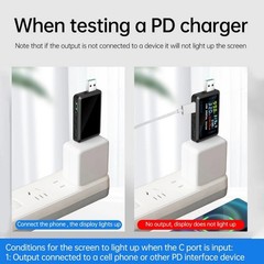 Replacement USB Type C Voltmeter Ammeter with Timing Function Power Monitor