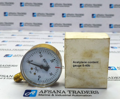 ACETYLENE 0 TO 40 BAR GAUGE METER