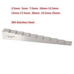 10 Step 2.5-25mm 304 Stainless Steel Thickness Gauge Calibration Test Block