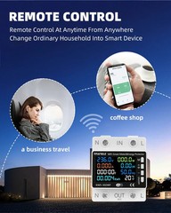 Smart WiFi Power Meter 230V 50A Relay Switch Energy Over Under Protection TUYA