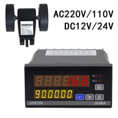 Electronic Digital Wheel Counter Rotary Roll Meter Length Measure W/200mm Wheel