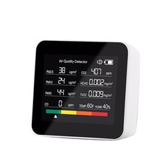 1PC Home Use Air Quality Monitor 9-in-1 Detector CO2/TVOC/HCHO PM2.5/1.0/10