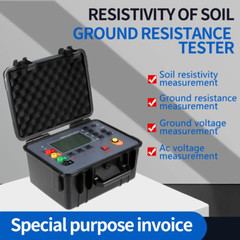 Ground Resistance Meter Soil Resistivity Tester 0.01Ω ~ 30.00kΩ 0.01 ~ 100.0V