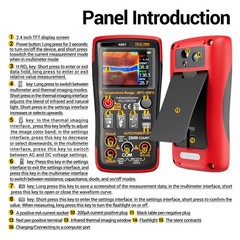 ACDC Voltage and Current Tester with Thermal Imaging for 2 in 1 Digital
