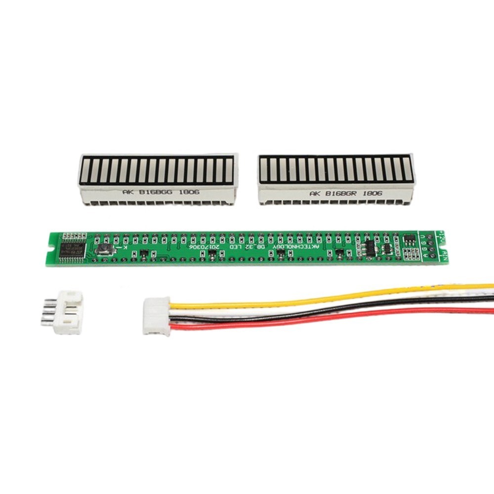32-Segment Audio Level Indicator PCB with Adjustable Fall/Rise Settings